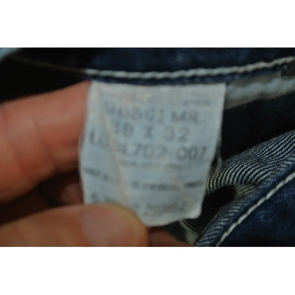 Wrangler Jeans Men's 38 x 32 regular fit straight blue denim pants retro